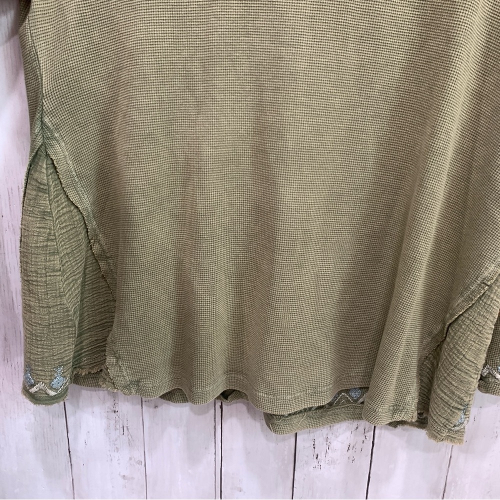 New Karyn Seo M Knit Tove Thermal Jacket Boho Embroidery Cardigan 100% Cotton - Picture 12 of 16